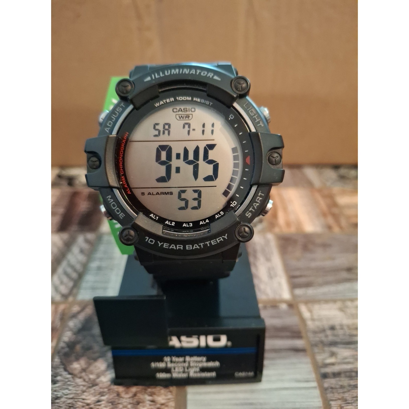 Nib Casio Ae1500wh Illuminator Digital Mens Watch Led BacklightStopwatchAlarm Nib Casio Ae1500wh Illuminator Digital Mens Watch Led BacklightStopwatchAlarm